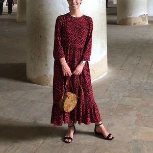 Zara Printed maxi Dress Size XS